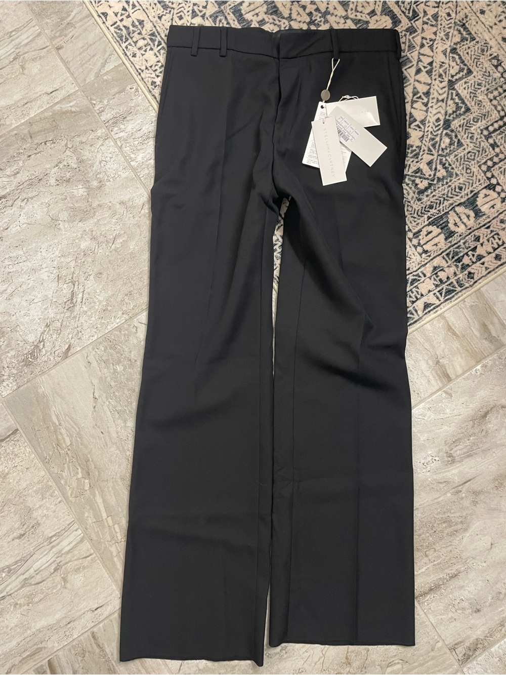 Stella McCartney black wool trouser NWT UNHEMMED